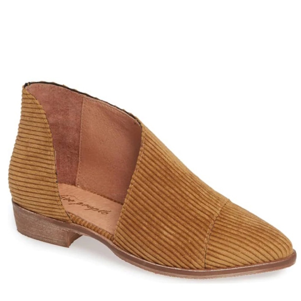 Free People Tan Corduroy Pointed Flats